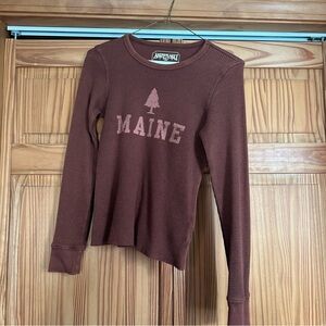 American Eagle Maine Waffle Shirt